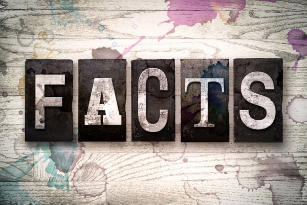 FACTS spelled using metal letterpress depicting propane